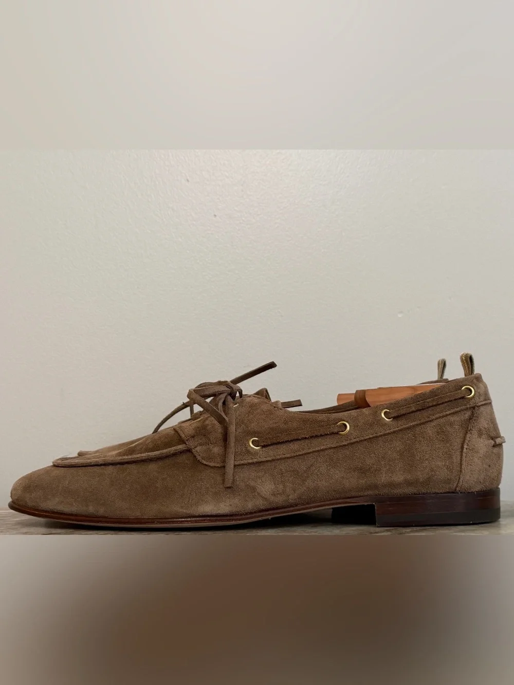 OFFICINE CREATIVE BROWN SUEDE BOAT SHOES 11 US /44  $740 MOCCASINS FLATS Bally
